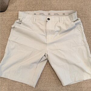 Men's Light Gray Flat Front Shorts